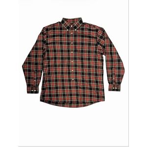 Jos A Banks Button Down Dress Shirt Traveler's Collection Plaid Size L (c2)